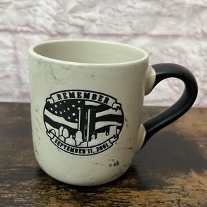 Ceramic Marbled Coffee Mug Remember 9/11 Honoring September 11 2001 Memorial Cup
